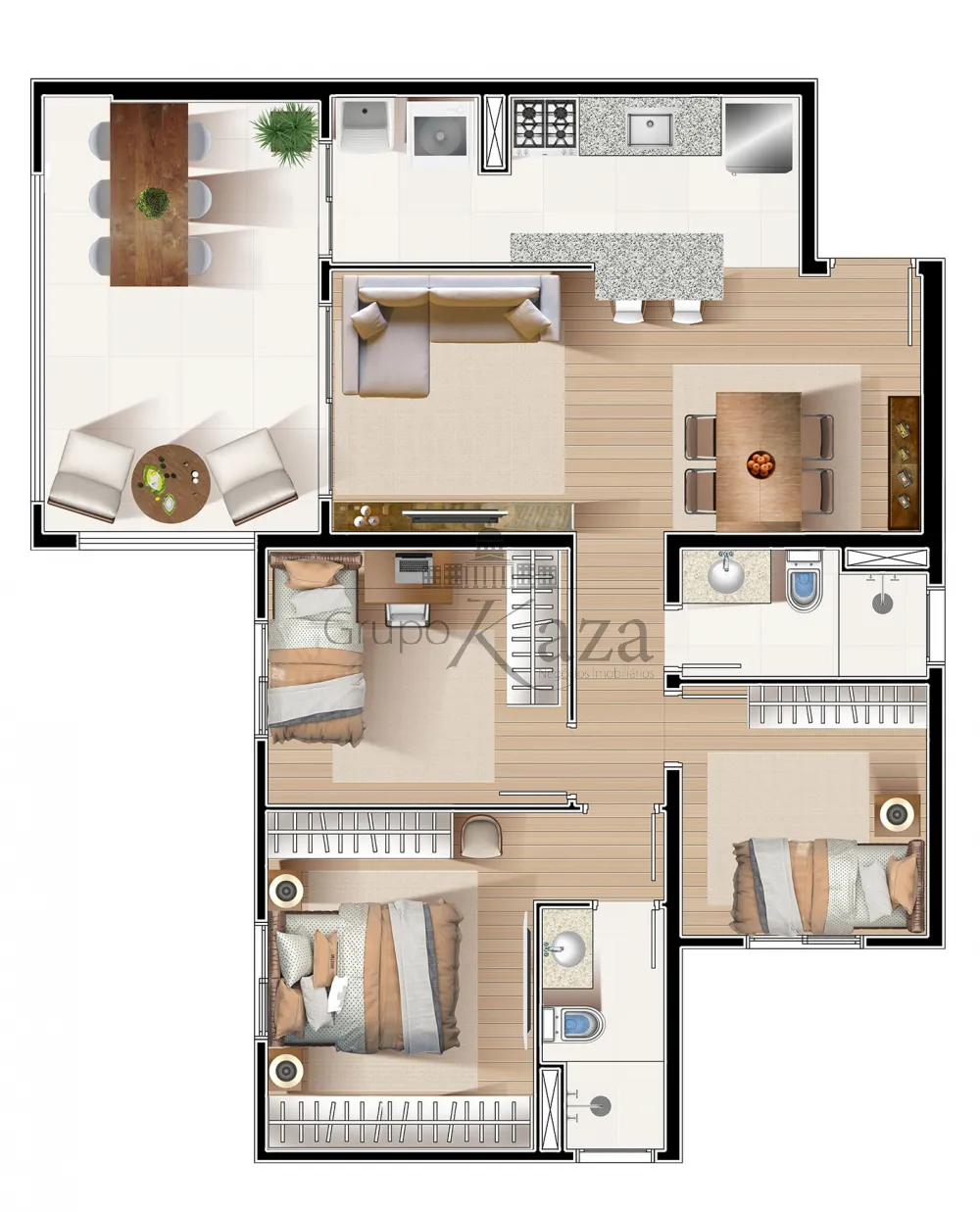 Foto 15 de Apartamento Padrão em Jardim Didinha, Jacareí - imagem 15