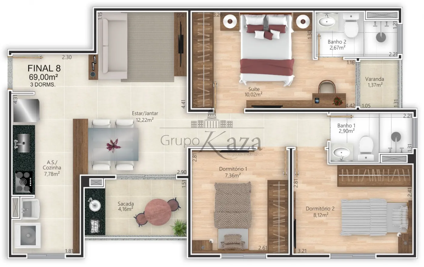 Foto 3 de Apartamento Padrão em Jardim das Industrias, Jacareí - imagem 3