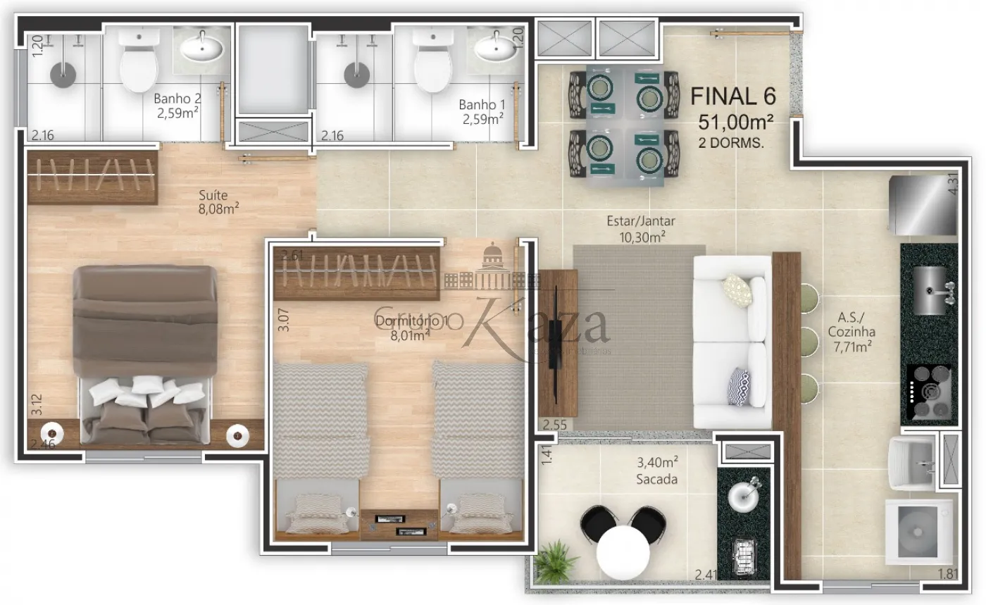 Foto 7 de Apartamento Padrão em Jardim das Industrias, Jacareí - imagem 7