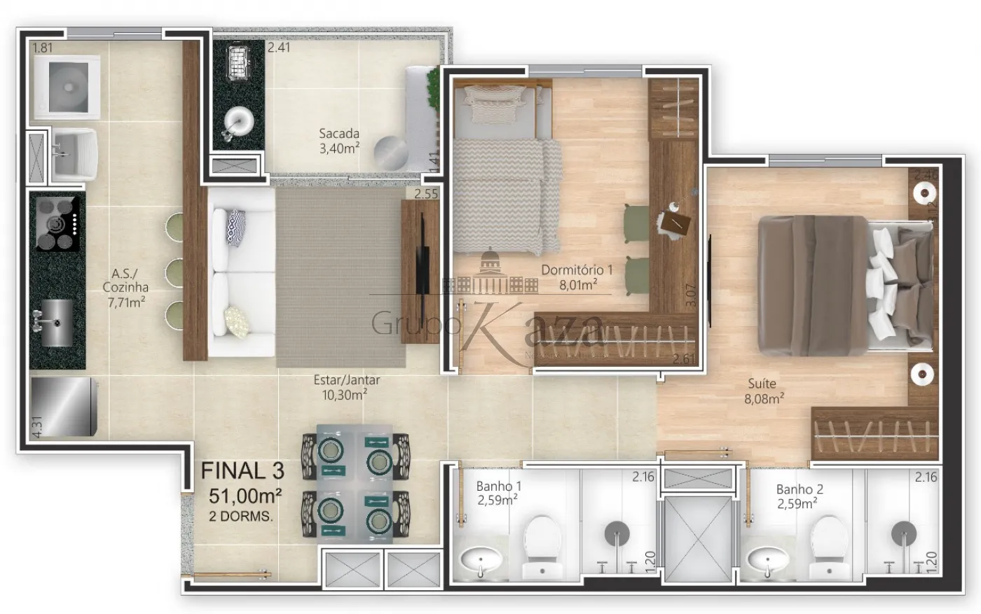 Foto 8 de Apartamento Padrão em Jardim das Industrias, Jacareí - imagem 8